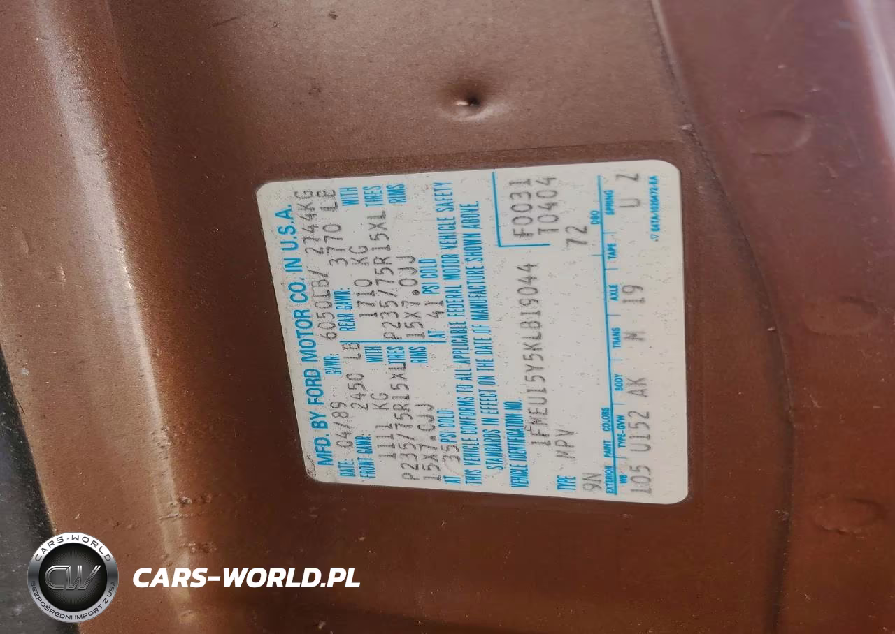 1989 Ford Bronco VIN:1FMEU15Y5KLB19044 - 13