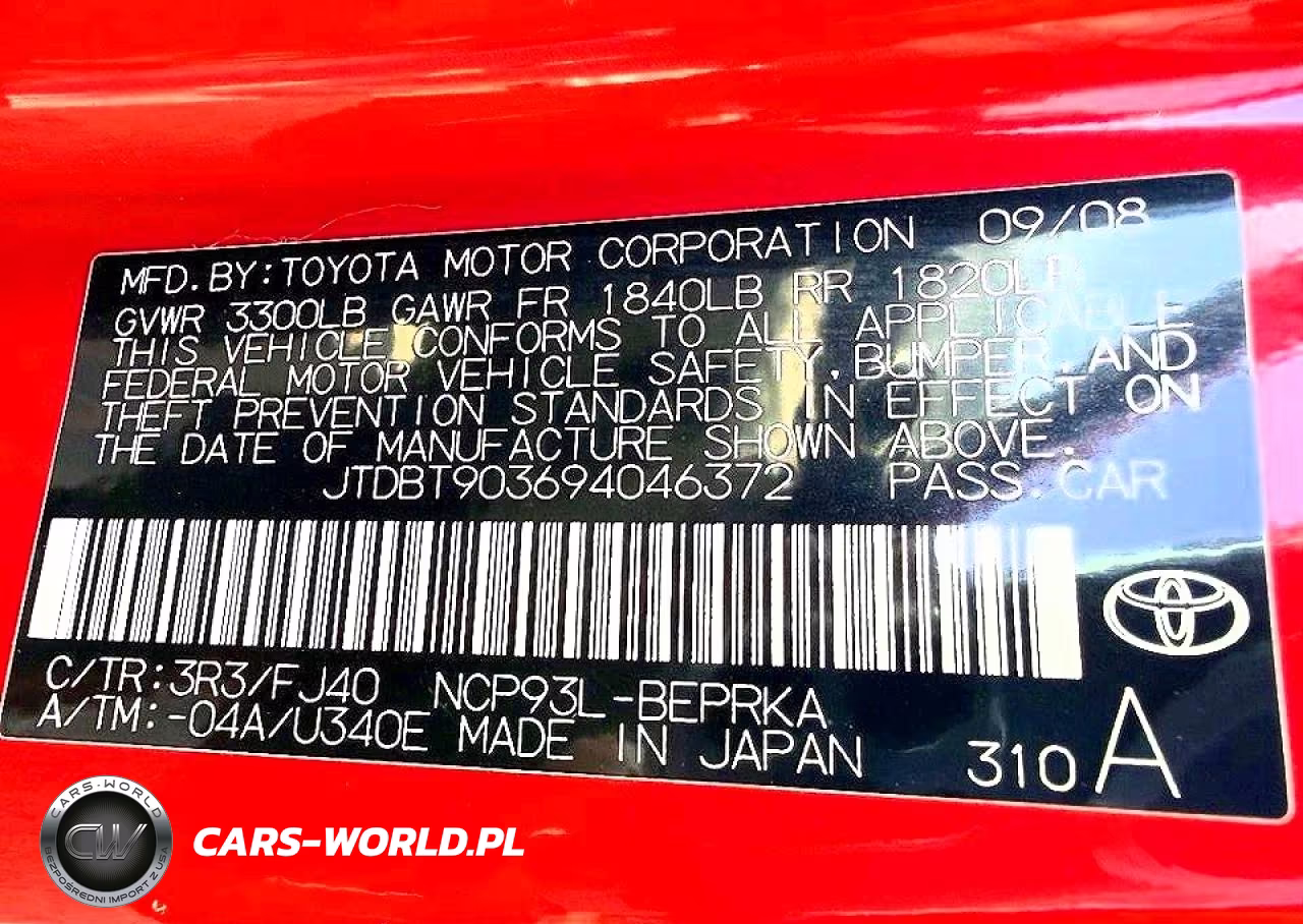 2009 Toyota Yaris Base VIN:JTDBT903694046372 - 12