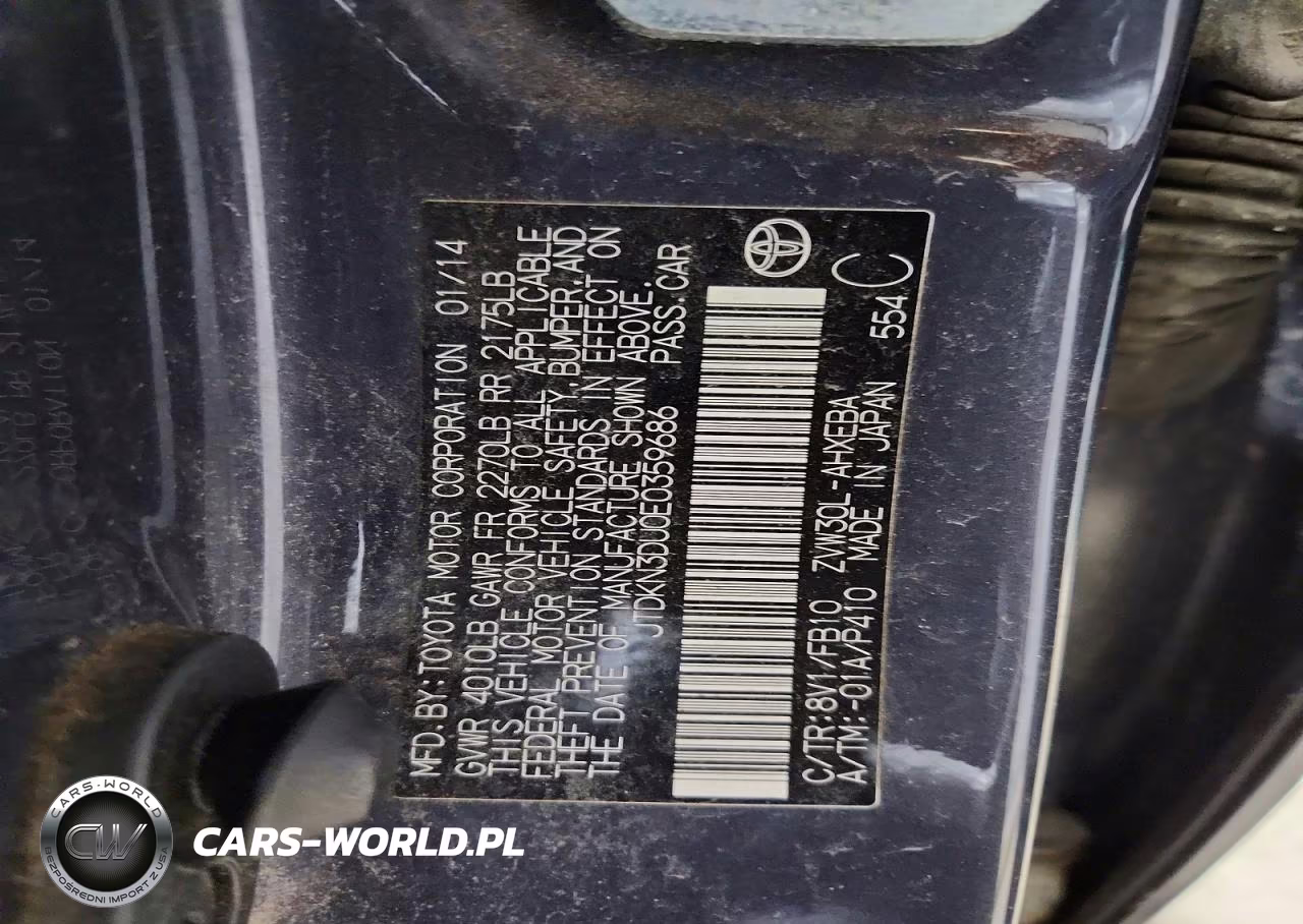 2014 Toyota Prius Two VIN:JTDKN3DU0E0359686 - 13