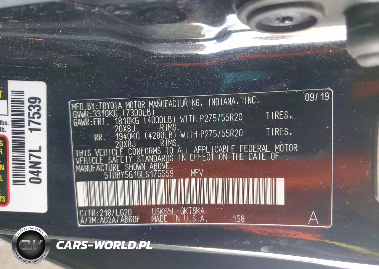 2020 Toyota Sequoia Trd Sport VIN:5TDBY5G16LS175559 - 13