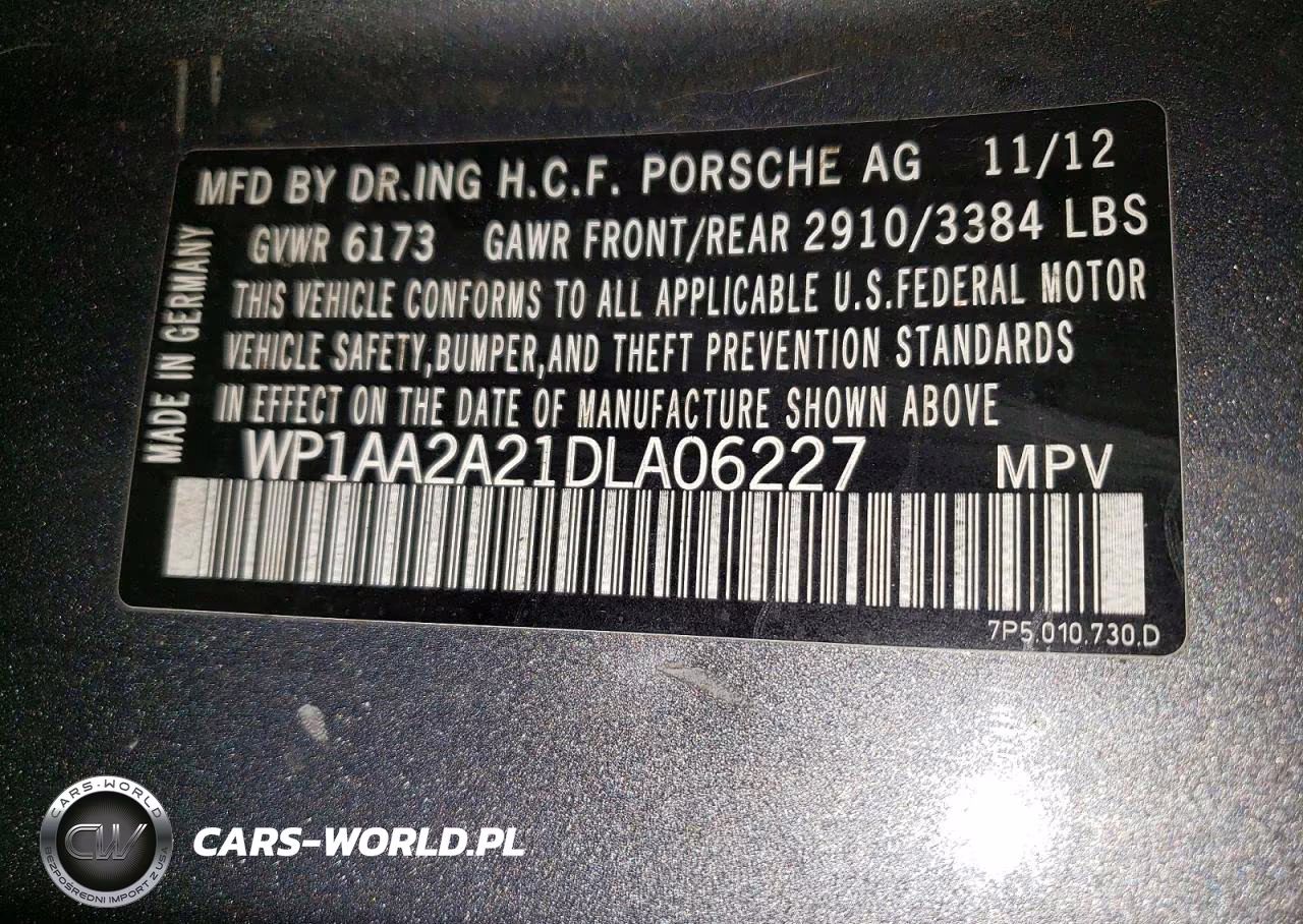 2013 Porsche Cayenne VIN:WP1AA2A21DLA06227 - 13