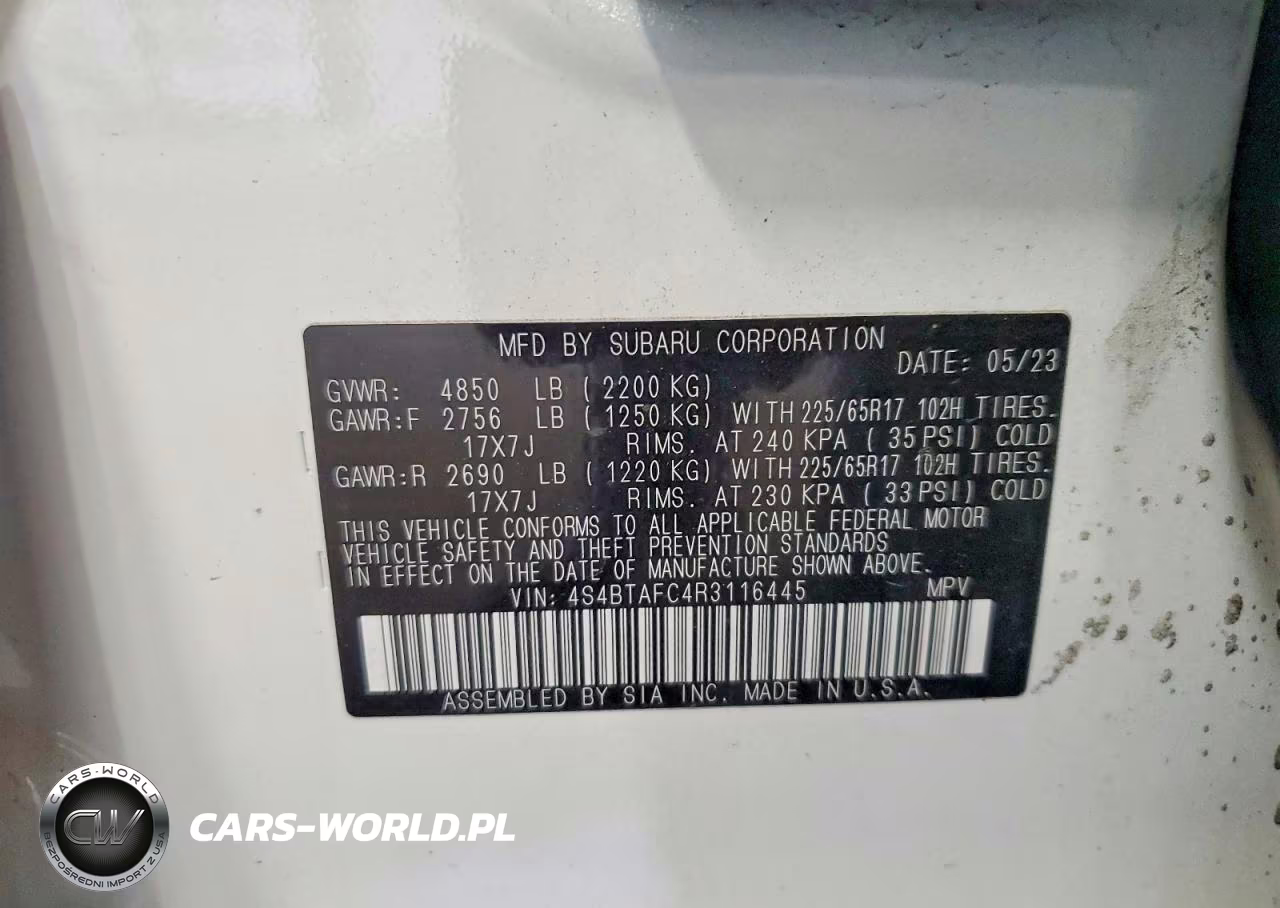 2024 Subaru Outback Premium VIN:4S4BTAFC4R3116445 - 14