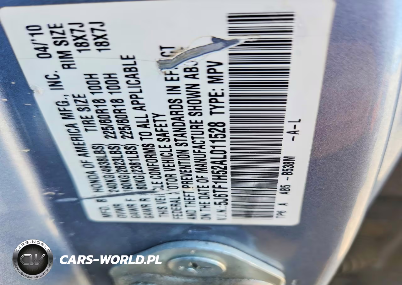 2010 Honda Accord Crosstour Exl VIN:5J6TF1H52AL011528 - 12