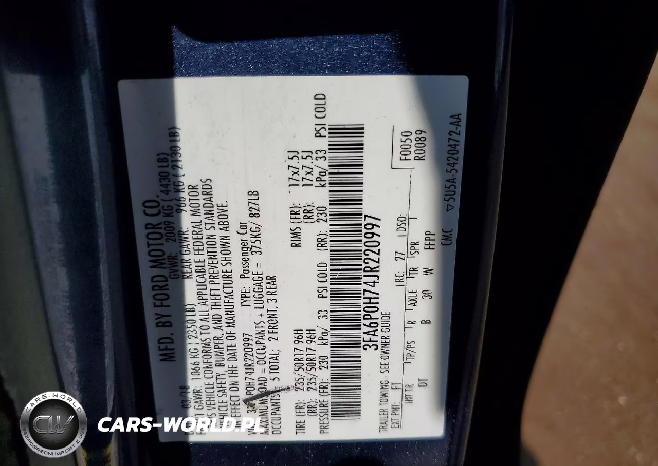 2018 Ford Fusion Se VIN:3FA6P0H74JR220997 - 12