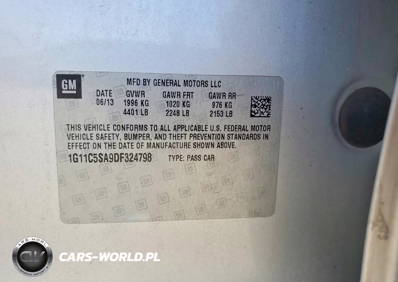 2013 Chevrolet Malibu 1Lt VIN:1G11C5SA9DF324798 - 13