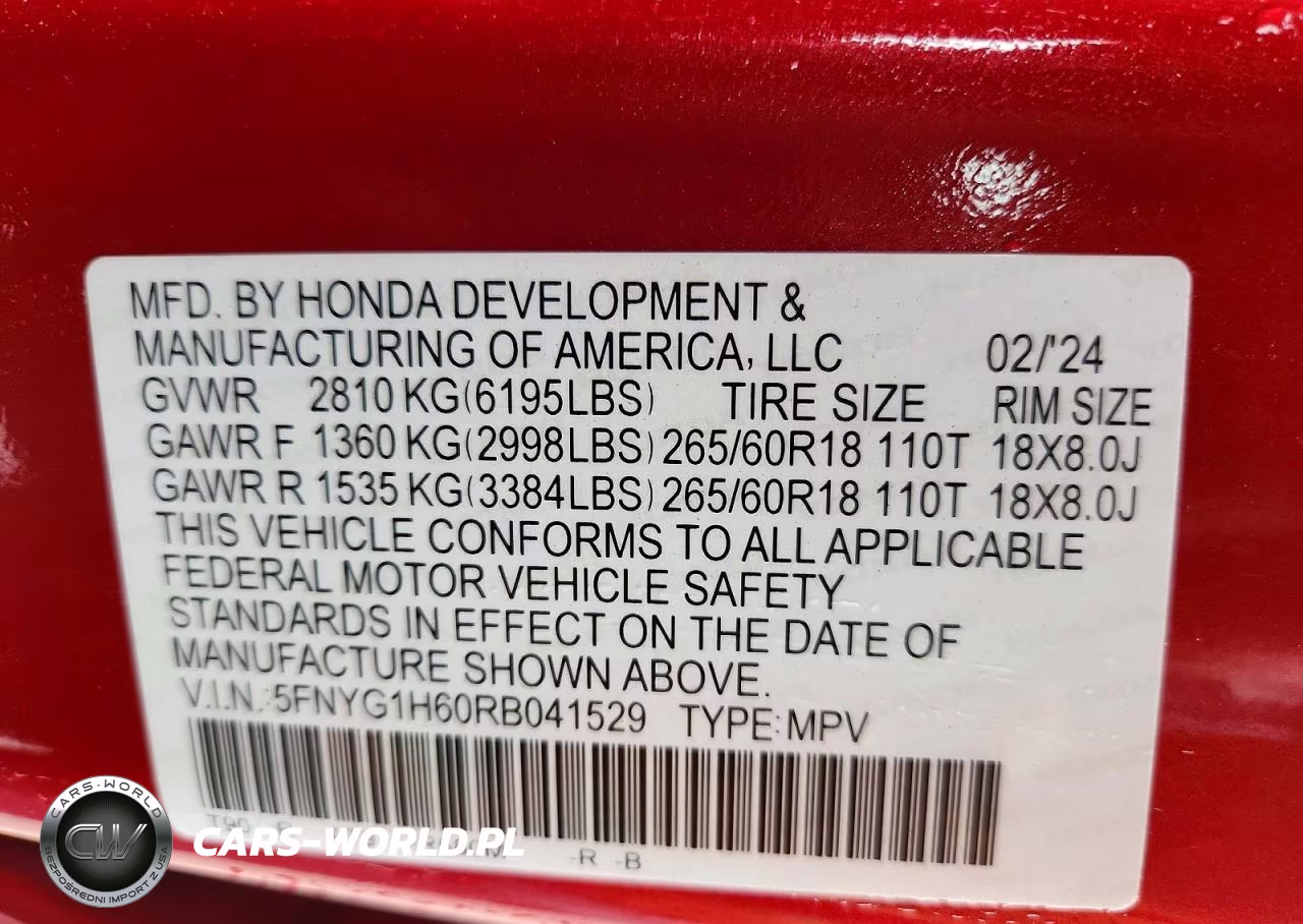 2024 Honda Pilot Trailsport VIN:5FNYG1H60RB041529 - 14