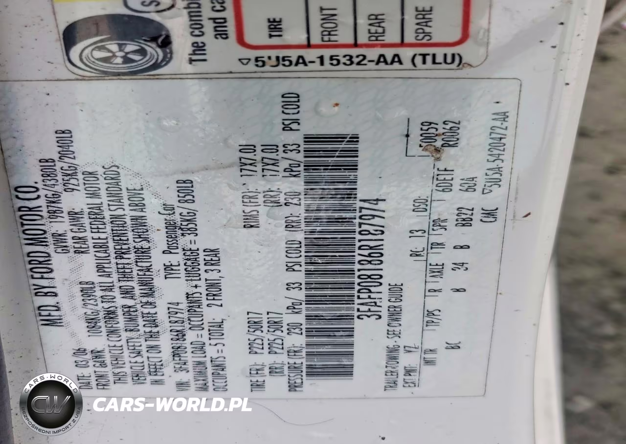2006 Ford Fusion Sel VIN:3FAFP08186R187974 - 12