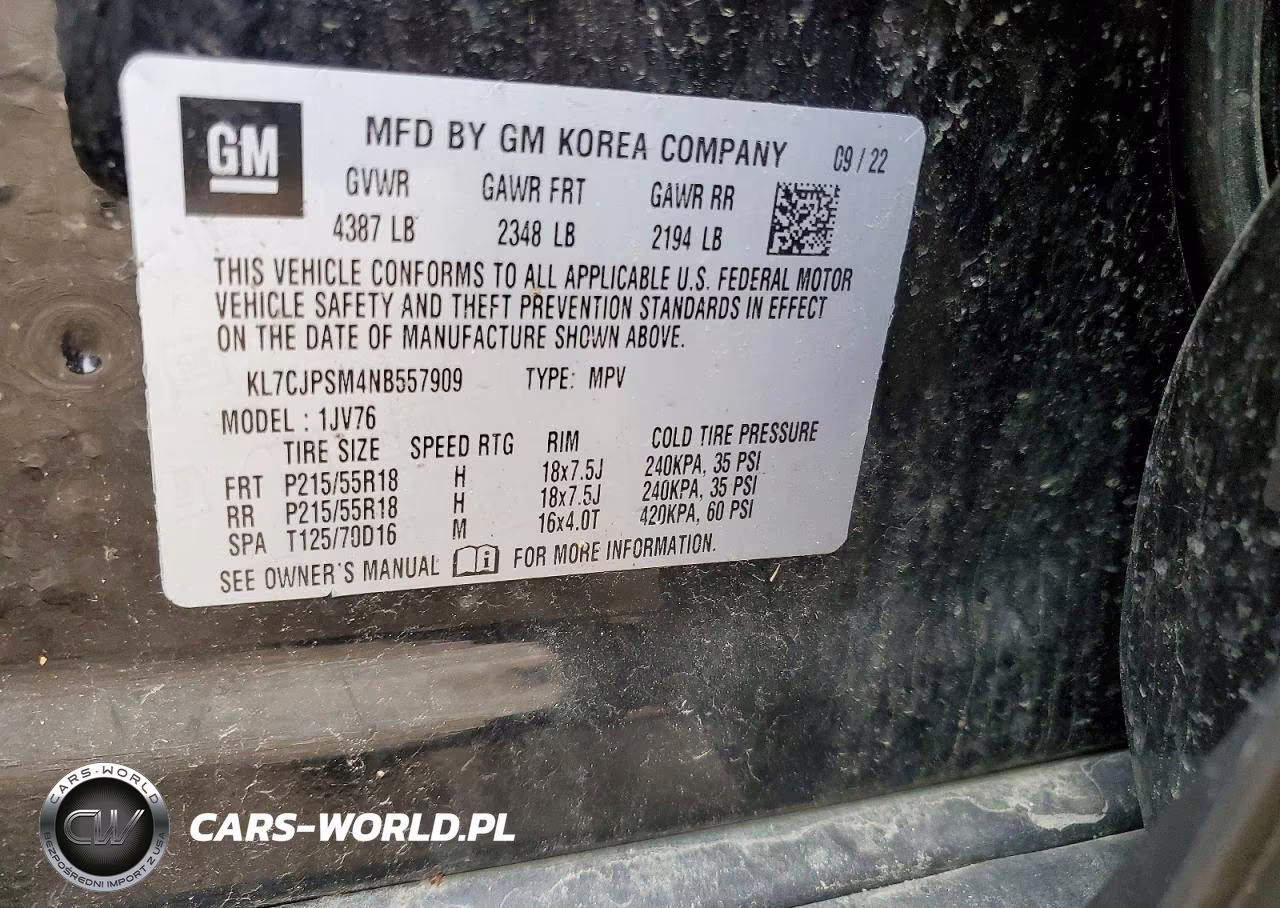 2022 Chevrolet Trax 1Lt VIN:KL7CJPSM4NB557909 - 13