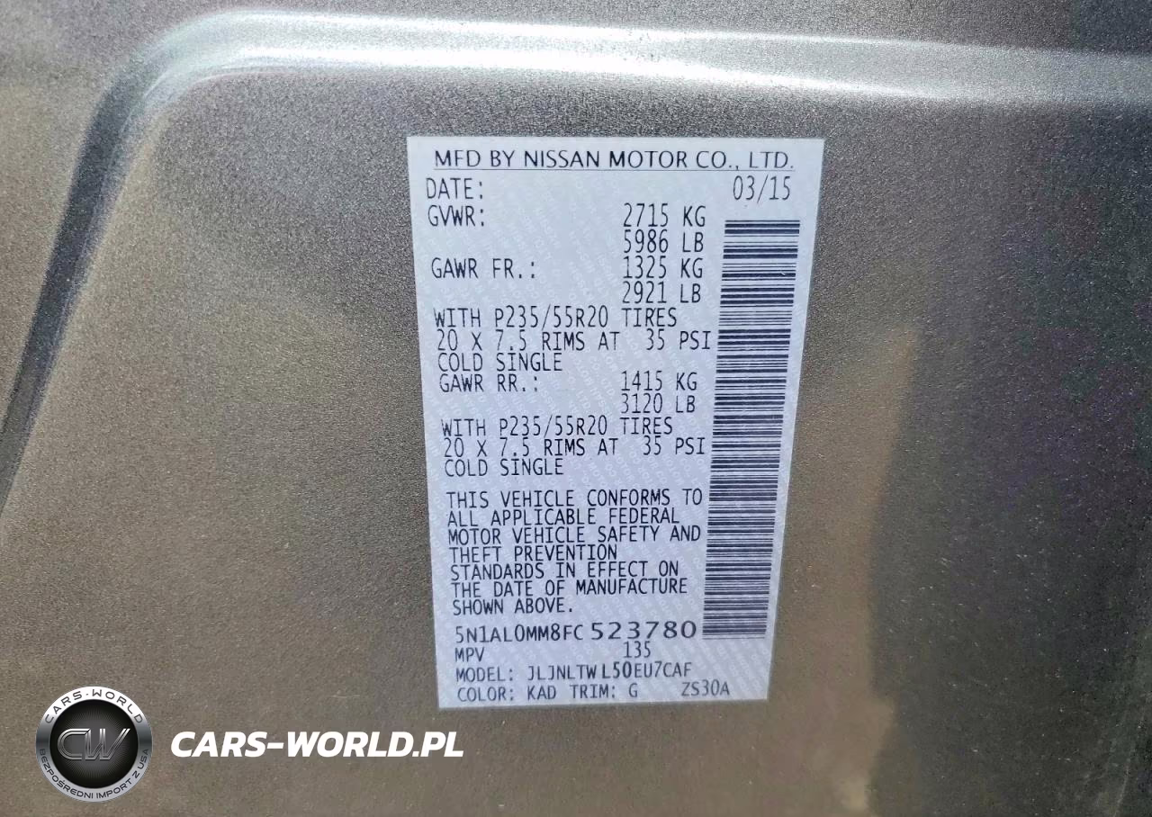 2015 Infiniti Qx60 Base VIN:5N1AL0MM8FC523780 - 13