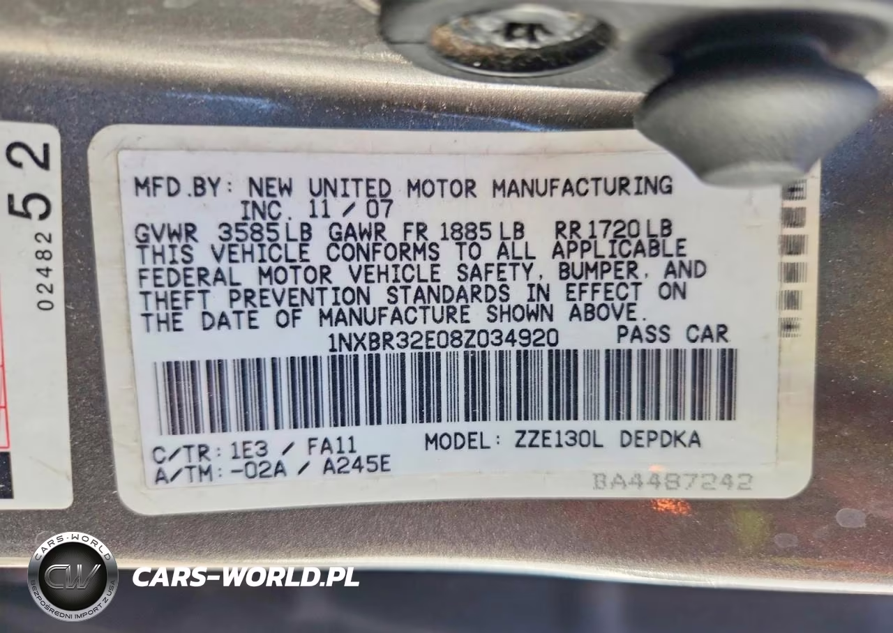 2008 Toyota Corolla VIN:1NXBR32E08Z034920 - 13