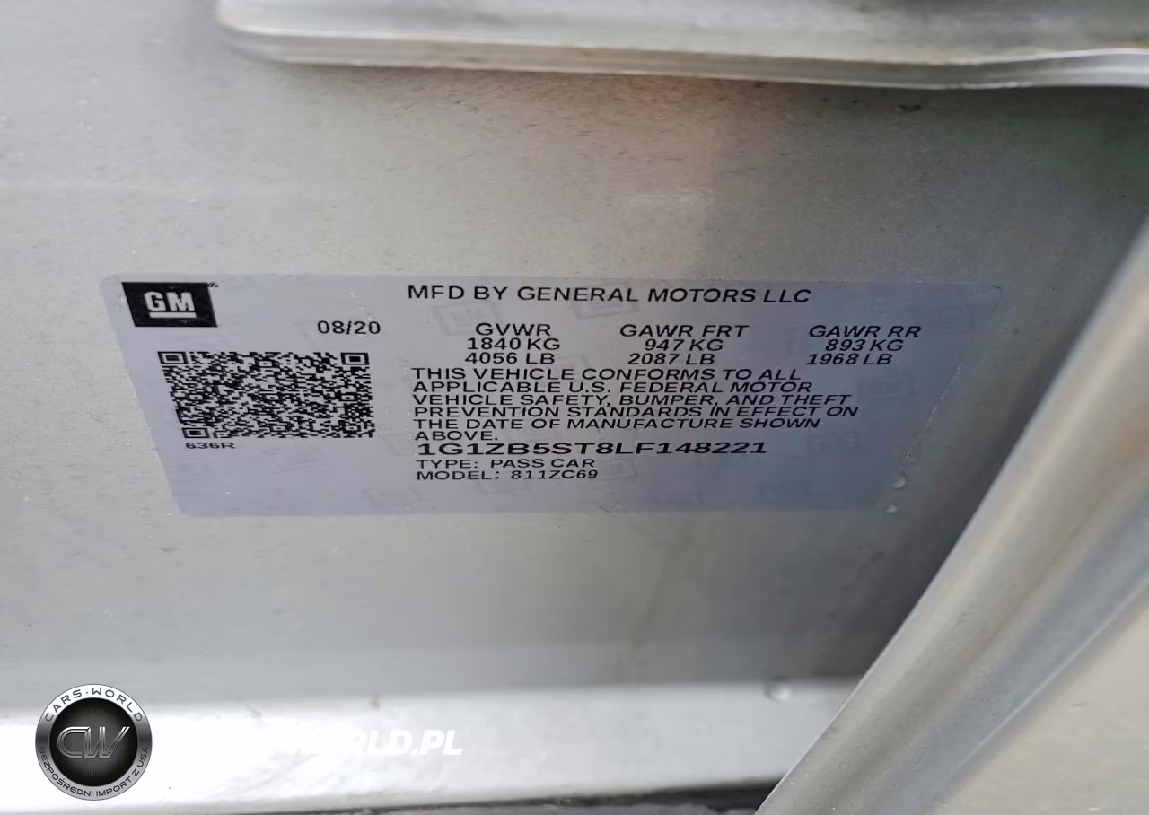 2020 Chevrolet Malibu Ls VIN:1G1ZB5ST8LF148221 - 12
