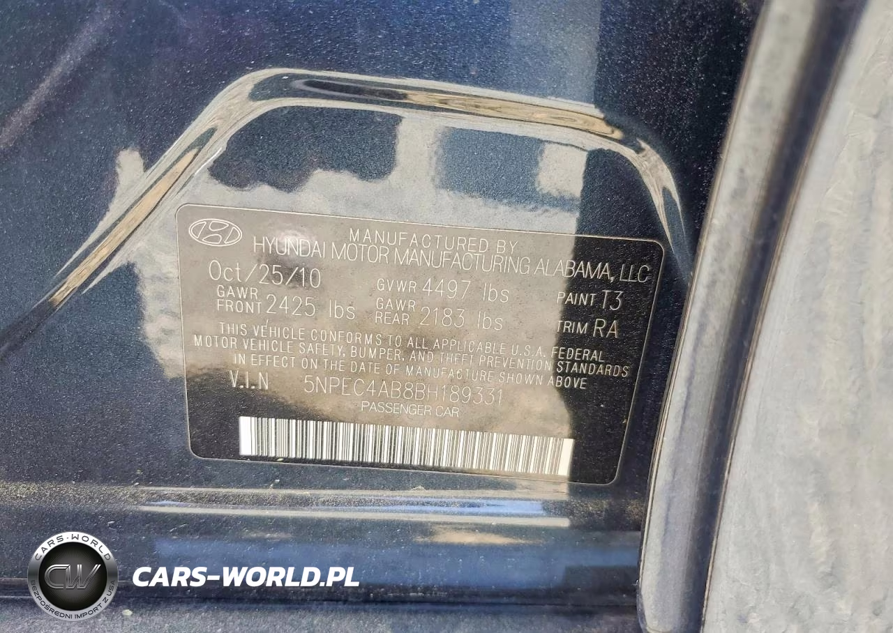 2011 Hyundai Sonata Se 2.0T VIN:5NPEC4AB8BH189331 - 12
