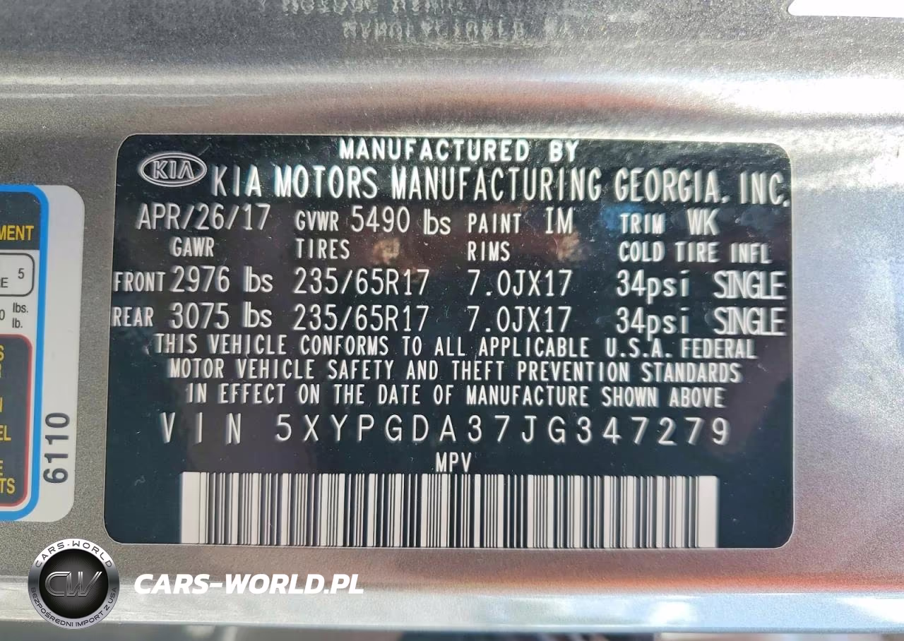 2018 Kia Sorento Lx VIN:5XYPGDA37JG347279 - 14