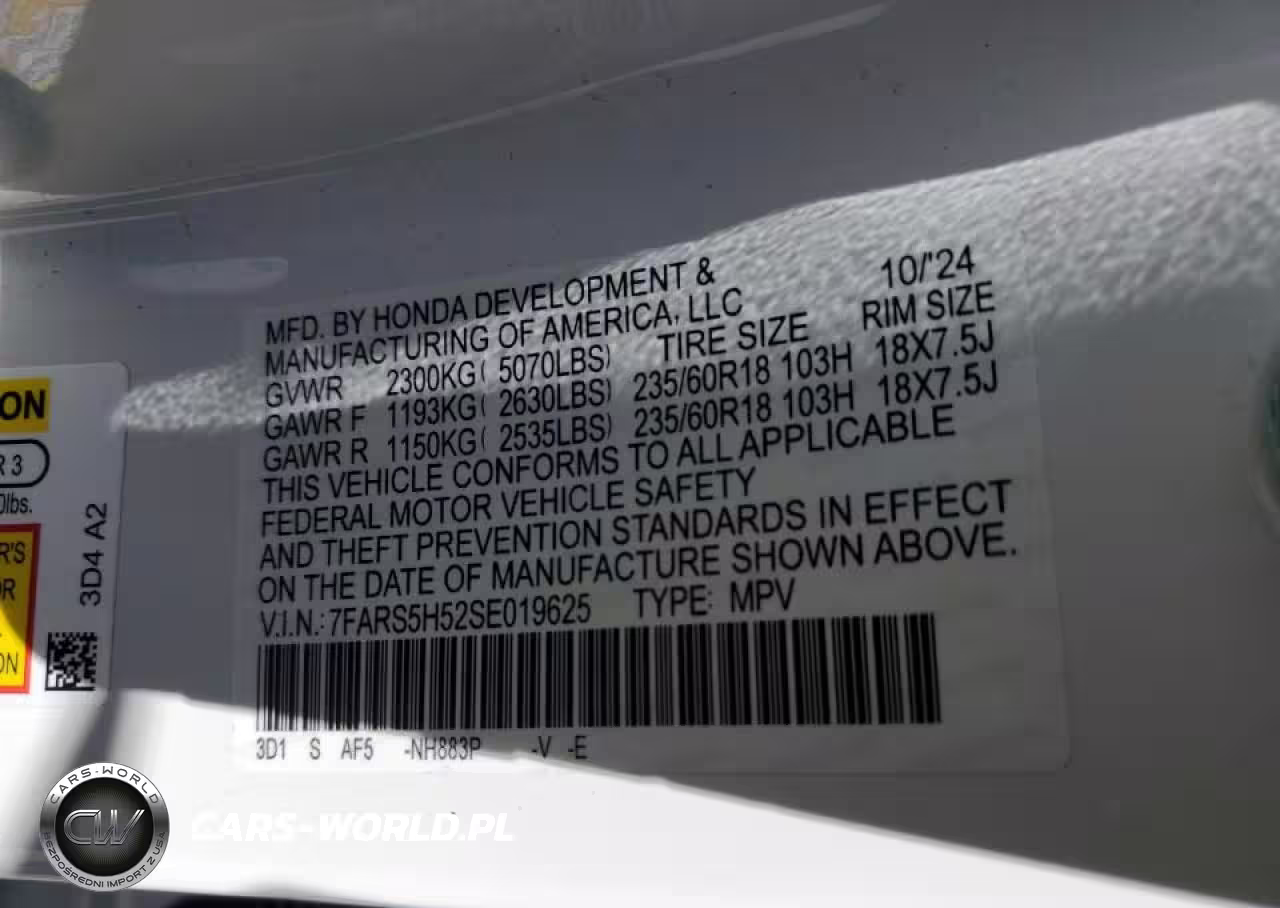 2025 Honda Cr-V Sport VIN:7FARS5H52SE019625 - 14