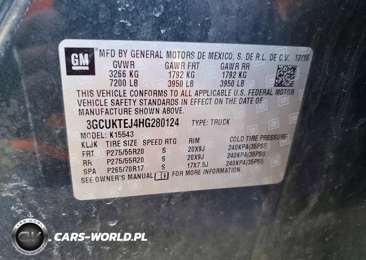 2017 Chevrolet Silverado K1500 High Country VIN:3GCUKTEJ4HG280124 - 13