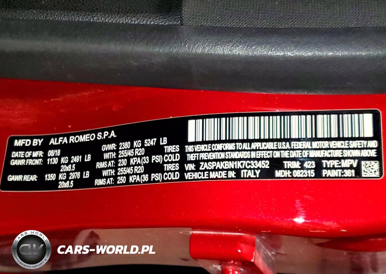 2019 Alfa Romeo Stelvio Ti VIN:ZASPAKBN1K7C33452 - 13