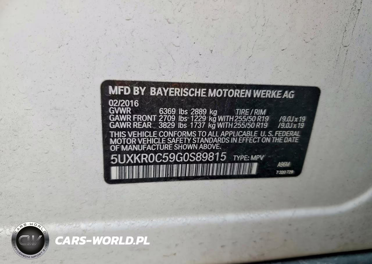 2016 BMW X5 xDrive35I VIN:5UXKR0C59G0S89815 - 14