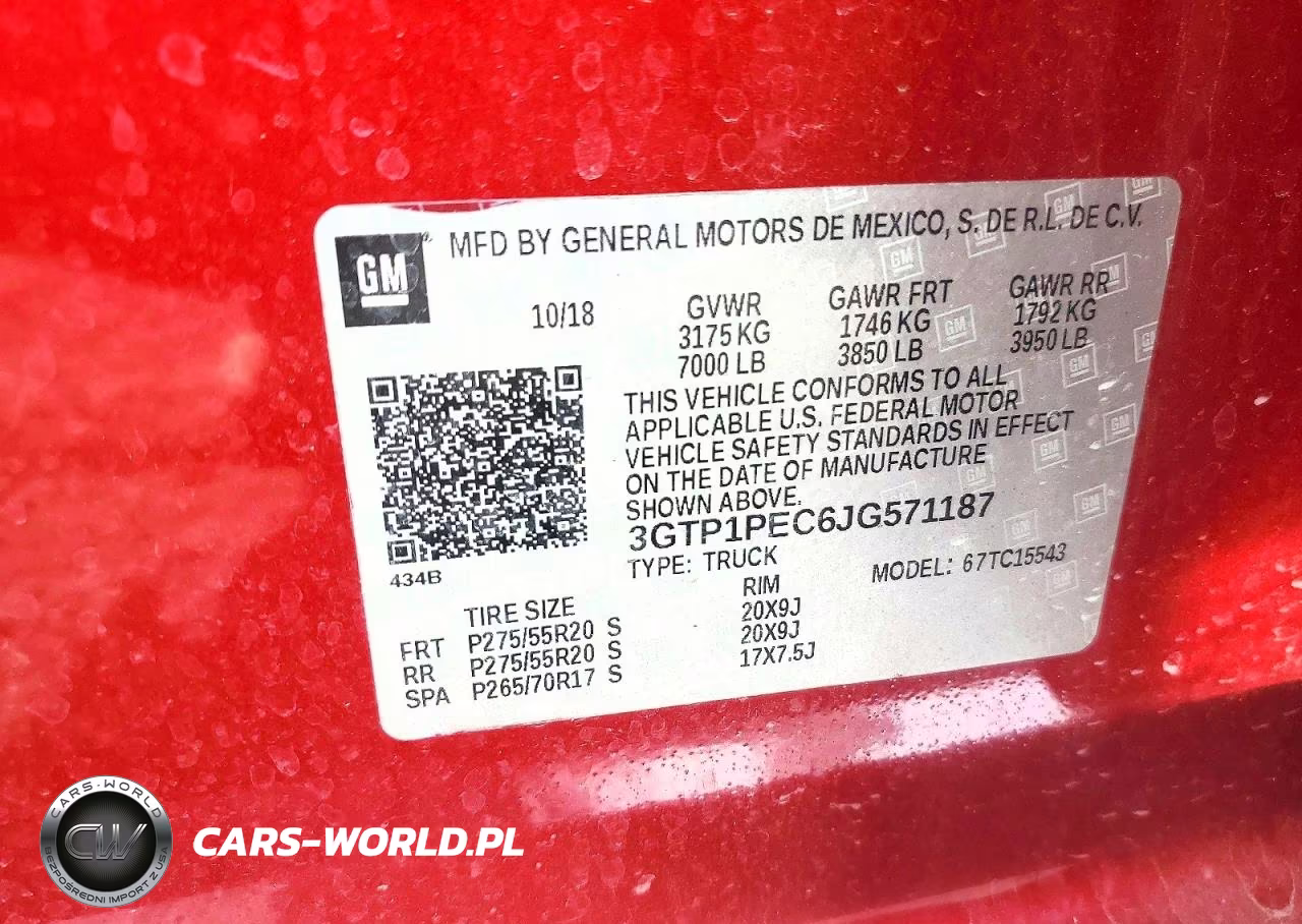 2018 GMC Sierra C1500 Denali VIN:3GTP1PEC6JG571187 - 12