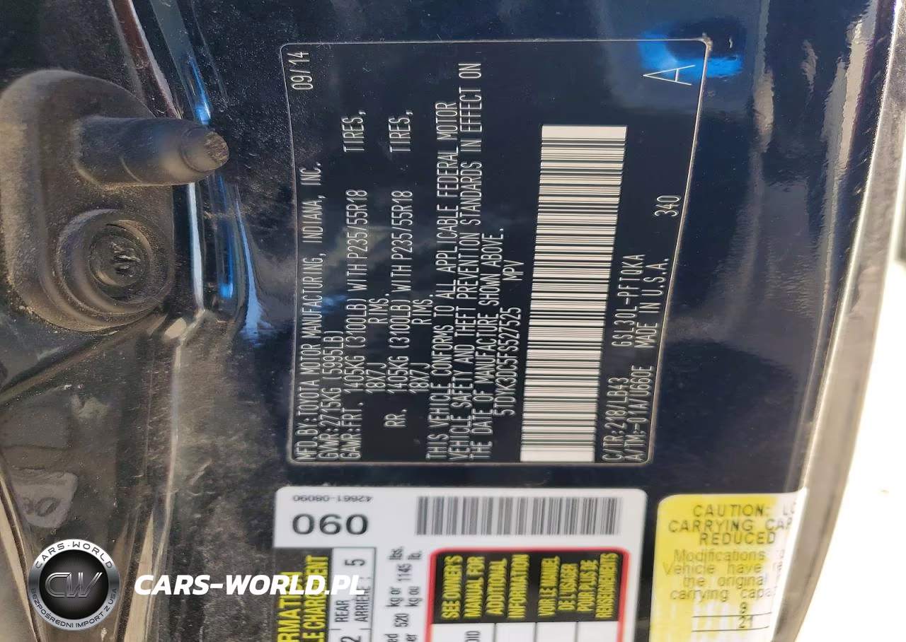 2015 Toyota Sienna Limited 7-Passenger VIN:5TDYK3DC5FS527525 - 13