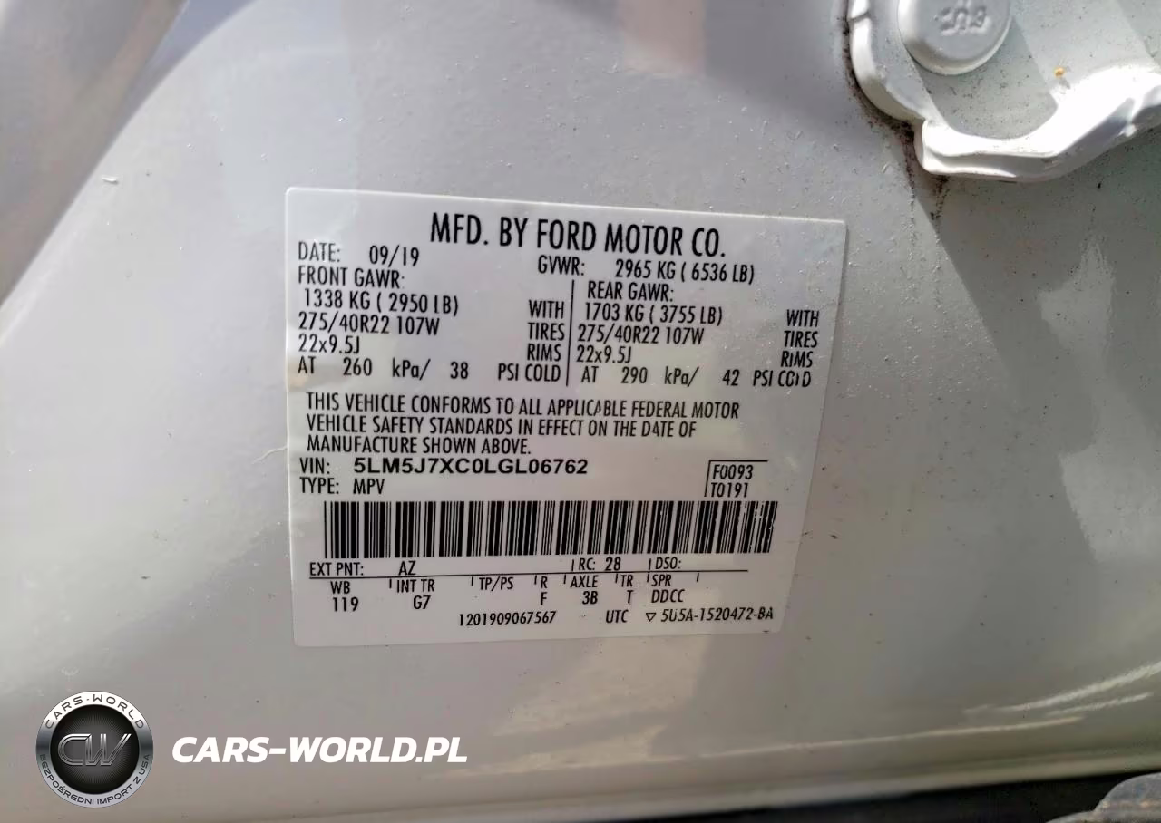 2020 Lincoln Aviator Reserve VIN:5LM5J7XC0LGL06762 - 13