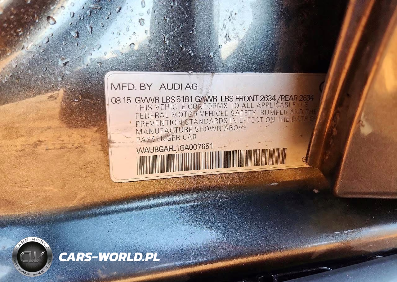 2016 Audi S4 Premium Plus VIN:WAUBGAFL1GA007651 - 12