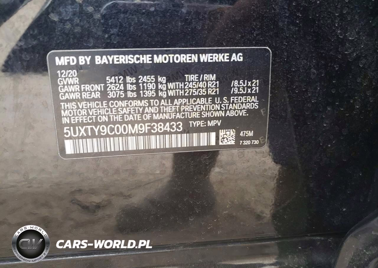 2021 BMW X3 xDrivem40I VIN:5UXTY9C00M9F38433 - 13