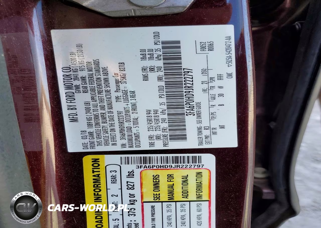 2018 Ford Fusion Se VIN:3FA6P0HD9JR222797 - 12