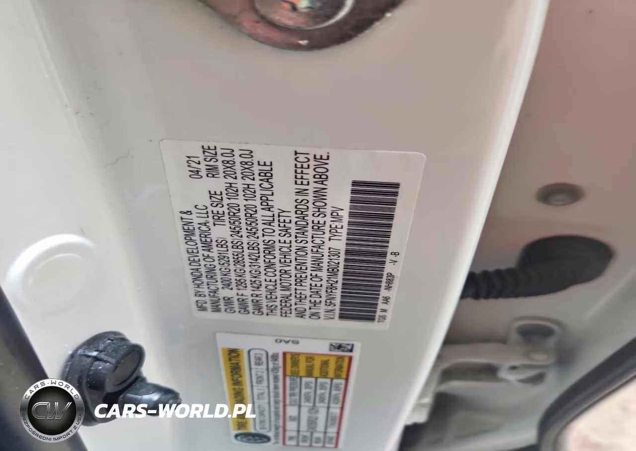 2021 Honda Passport Sport VIN:5FNYF8H21MB021307 - 13