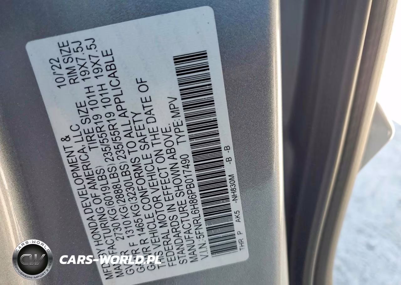 2023 Honda Odyssey Touring VIN:5FNRL6H86PB017490 - 14