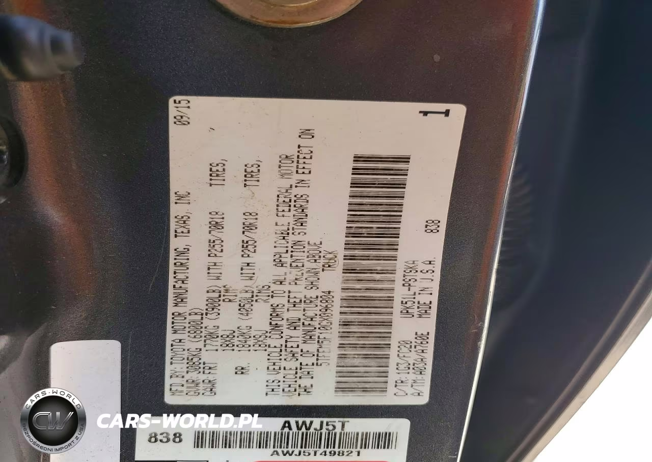 2016 Toyota Tundra Sr5 VIN:5TFEM5F10GX096804 - 12