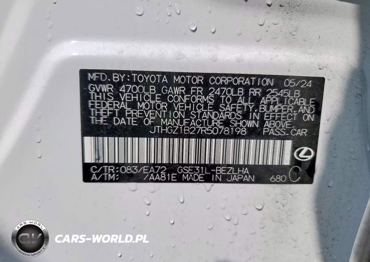 2024 Lexus Is 350 F Sport VIN:JTHGZ1B27R5078198 - 12