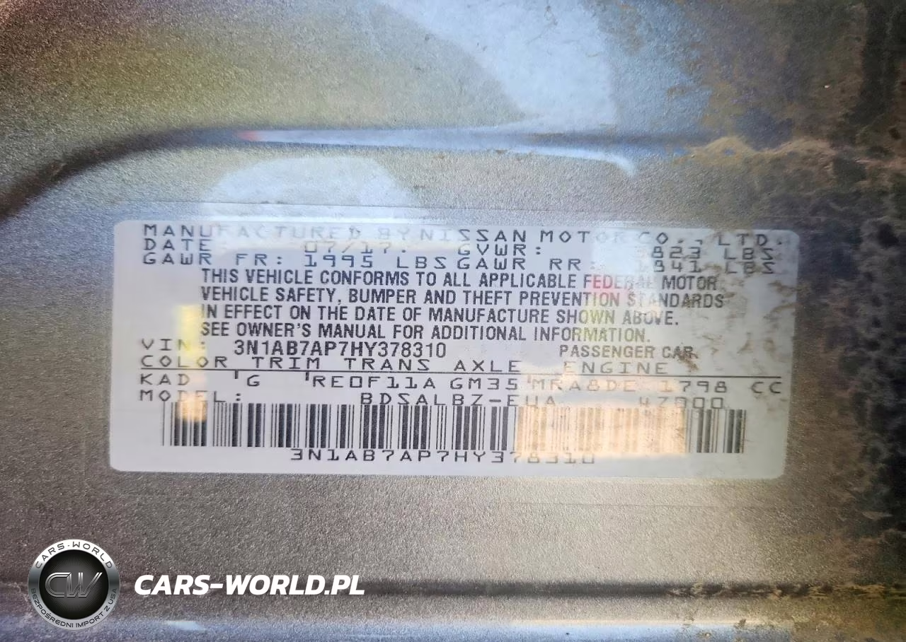 2017 Nissan Sentra S VIN:3N1AB7AP7HY378310 - 12