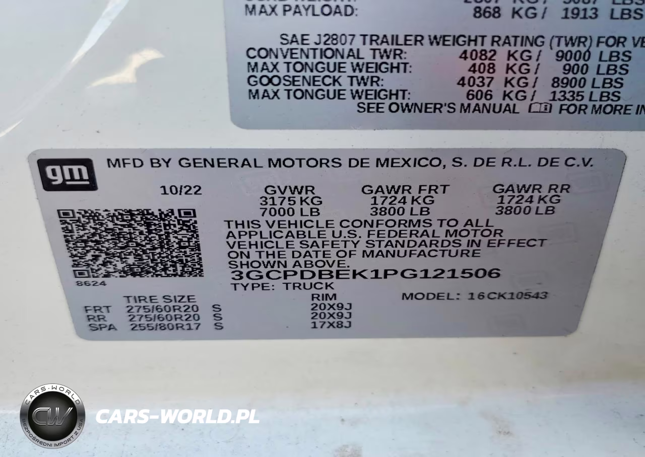 2023 Chev Silverado VIN:3GCPDBEK1PG121506 - 12