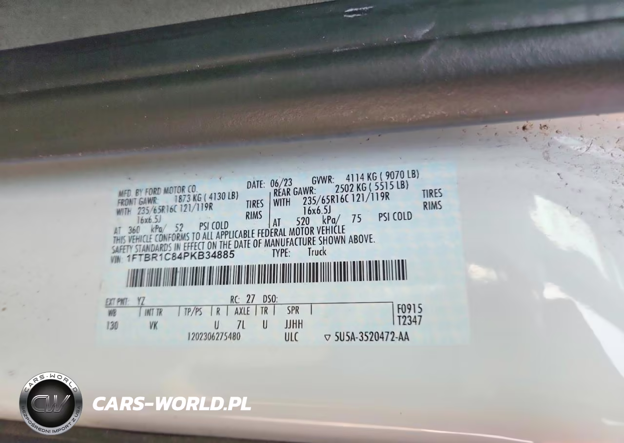 2023 Ford Transit 250 Utility - Service Van VIN:1FTBR1C84PKB34885 - 13