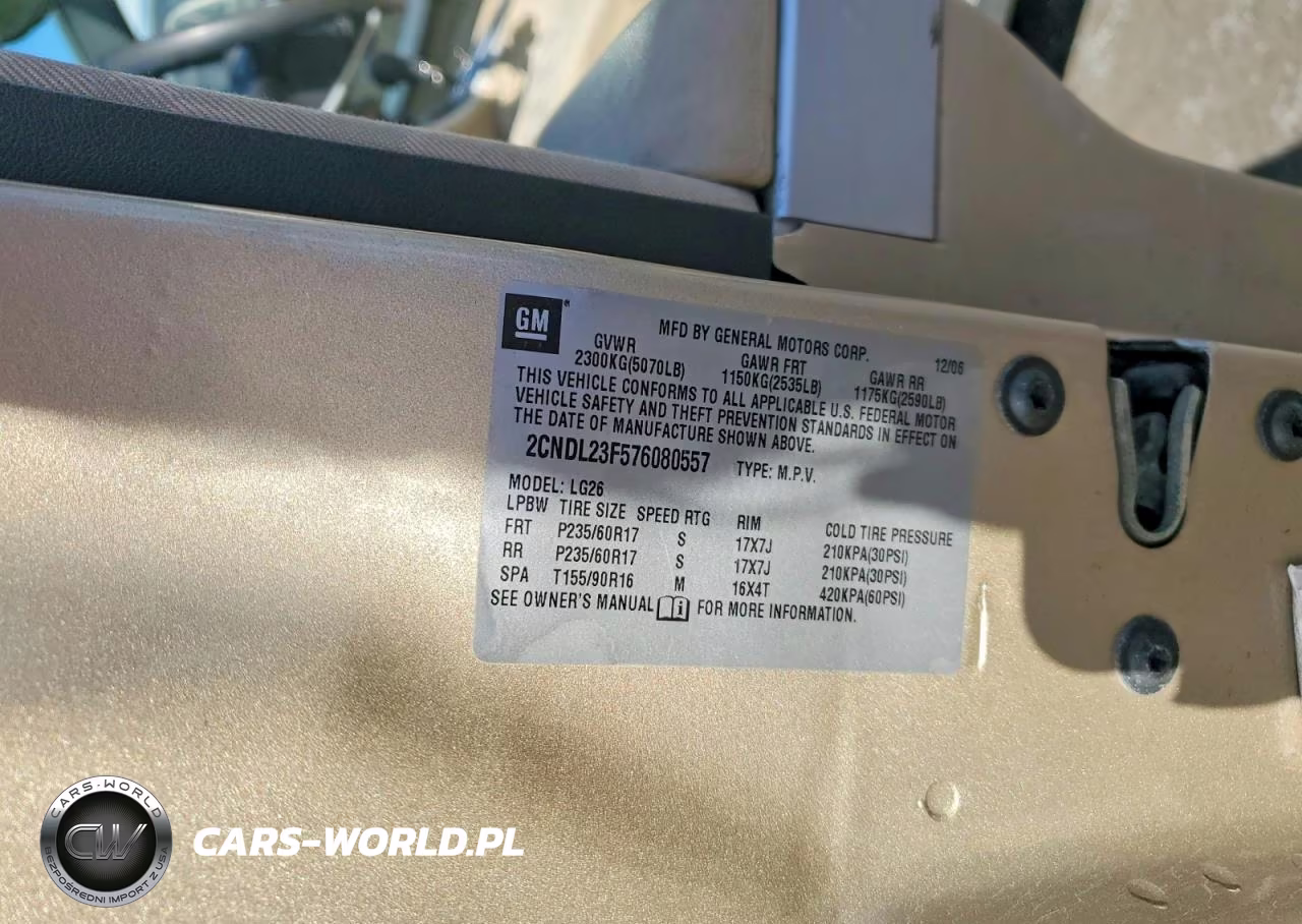 2007 Chevrolet Equinox Ls VIN:2CNDL23F576080557 - 13