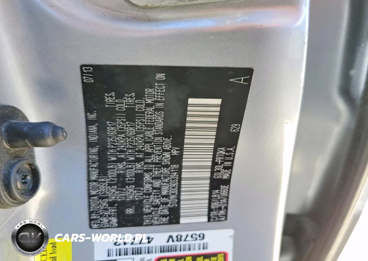 2013 Toyota Sienna Xle 8-Passenger VIN:5TDYK3DC9DS394118 - 13