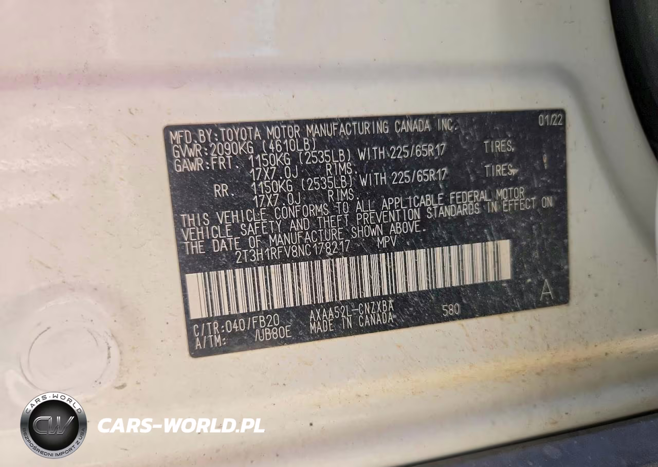 2022 Toyota Rav4 Le VIN:2T3H1RFV8NC178217 - 13