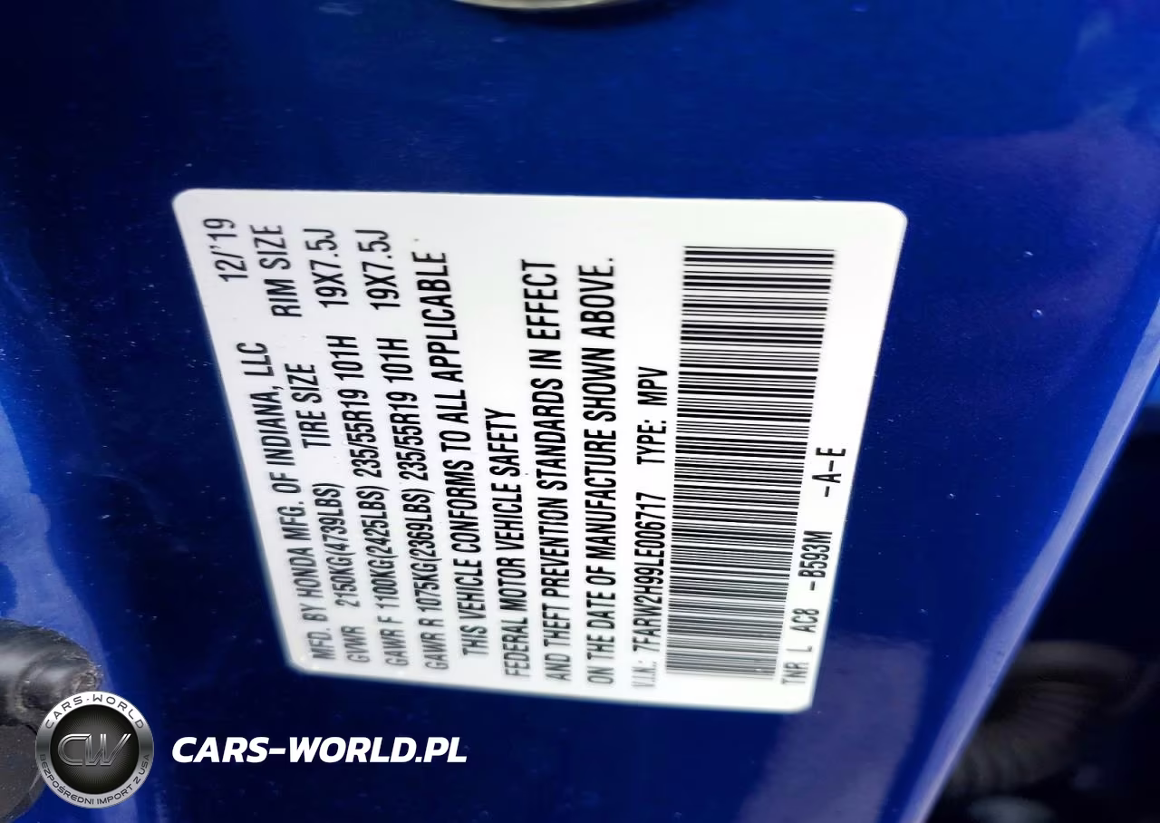 2020 Honda Cr-V Touring VIN:7FARW2H99LE006717 - 13