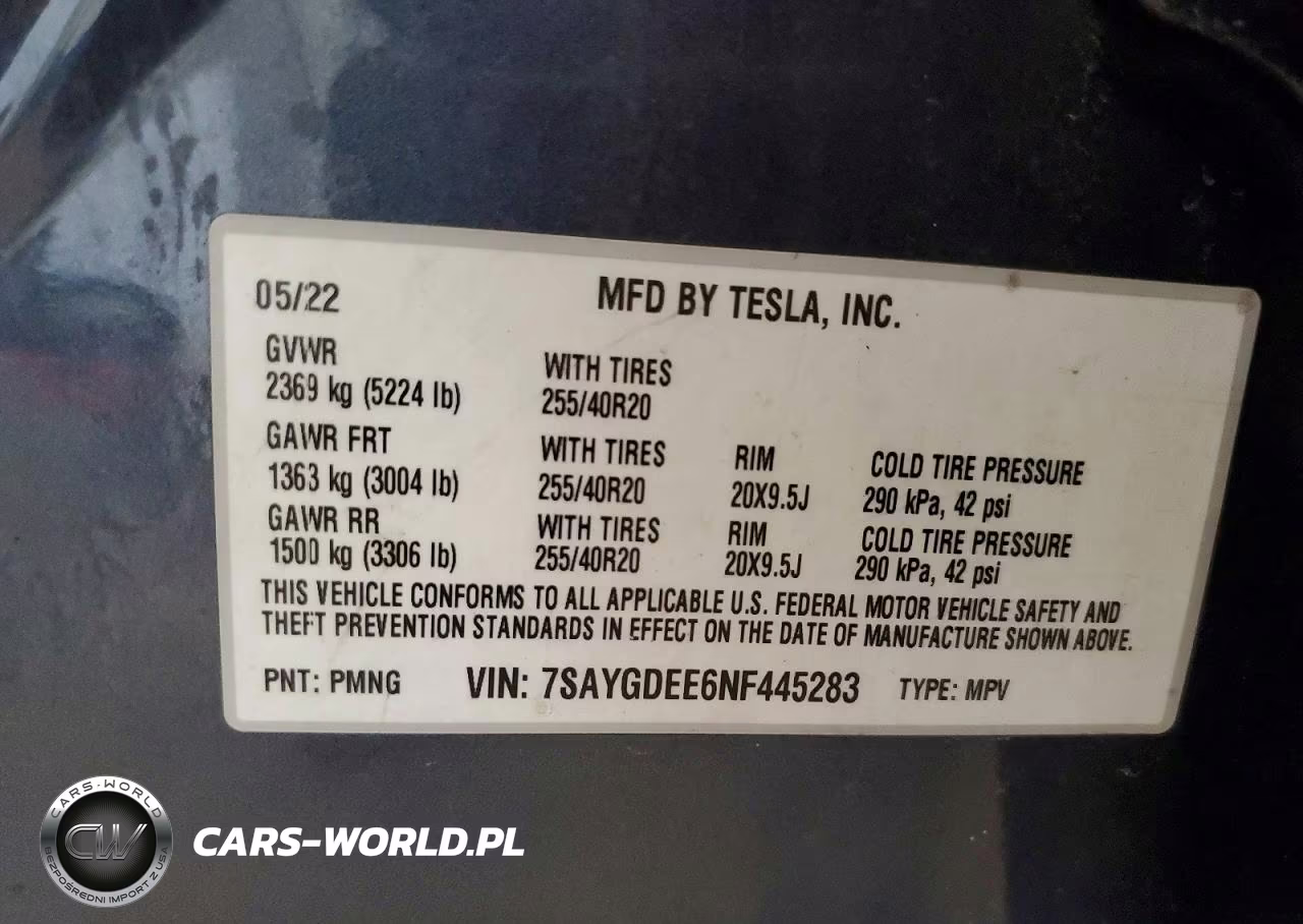 2022 Tesla Model Y VIN:7SAYGDEE6NF445283 - 13