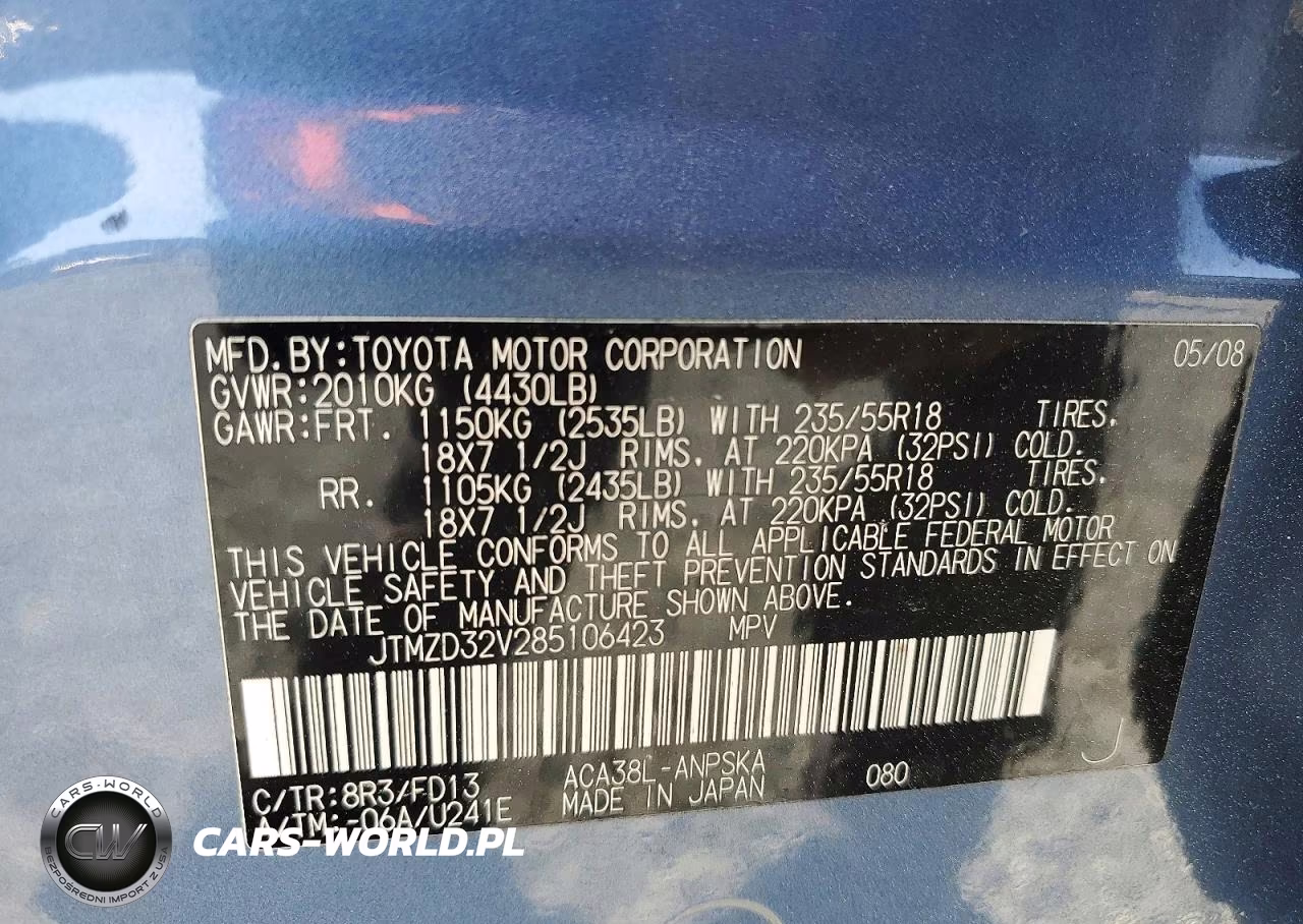 2008 Toyota Rav4 Sport VIN:JTMZD32V285106423 - 13