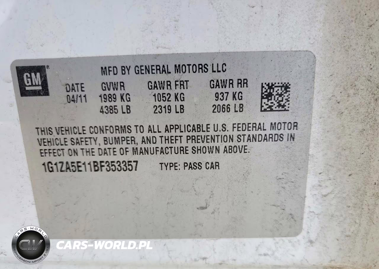 2011 Chevrolet Malibu Ls VIN:1G1ZA5E11BF353357 - 12