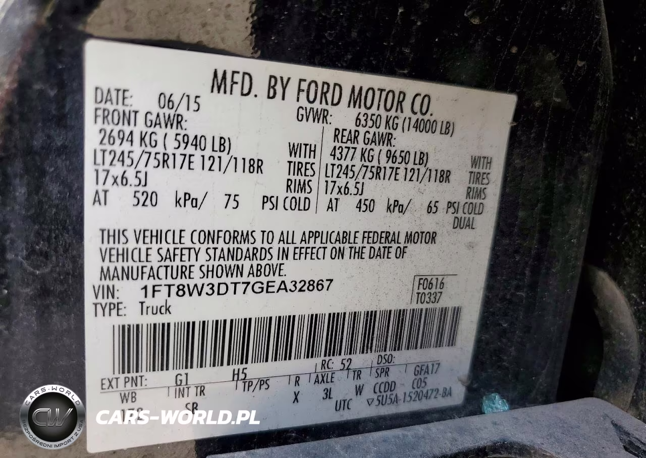 2016 Ford F350 Super Duty VIN:1FT8W3DT7GEA32867 - 13
