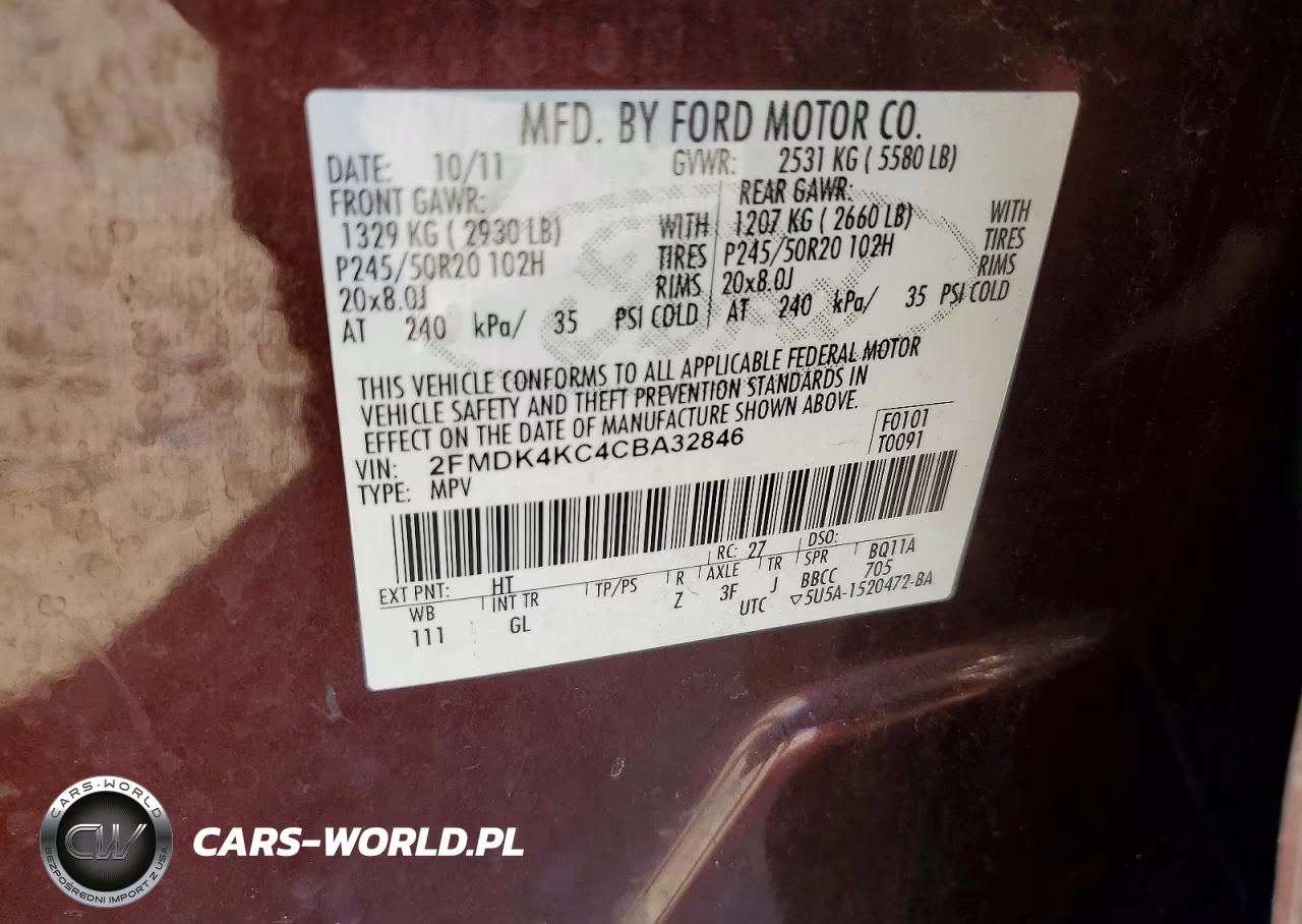 2012 Ford Edge Limited VIN:2FMDK4KC4CBA32846 - 13