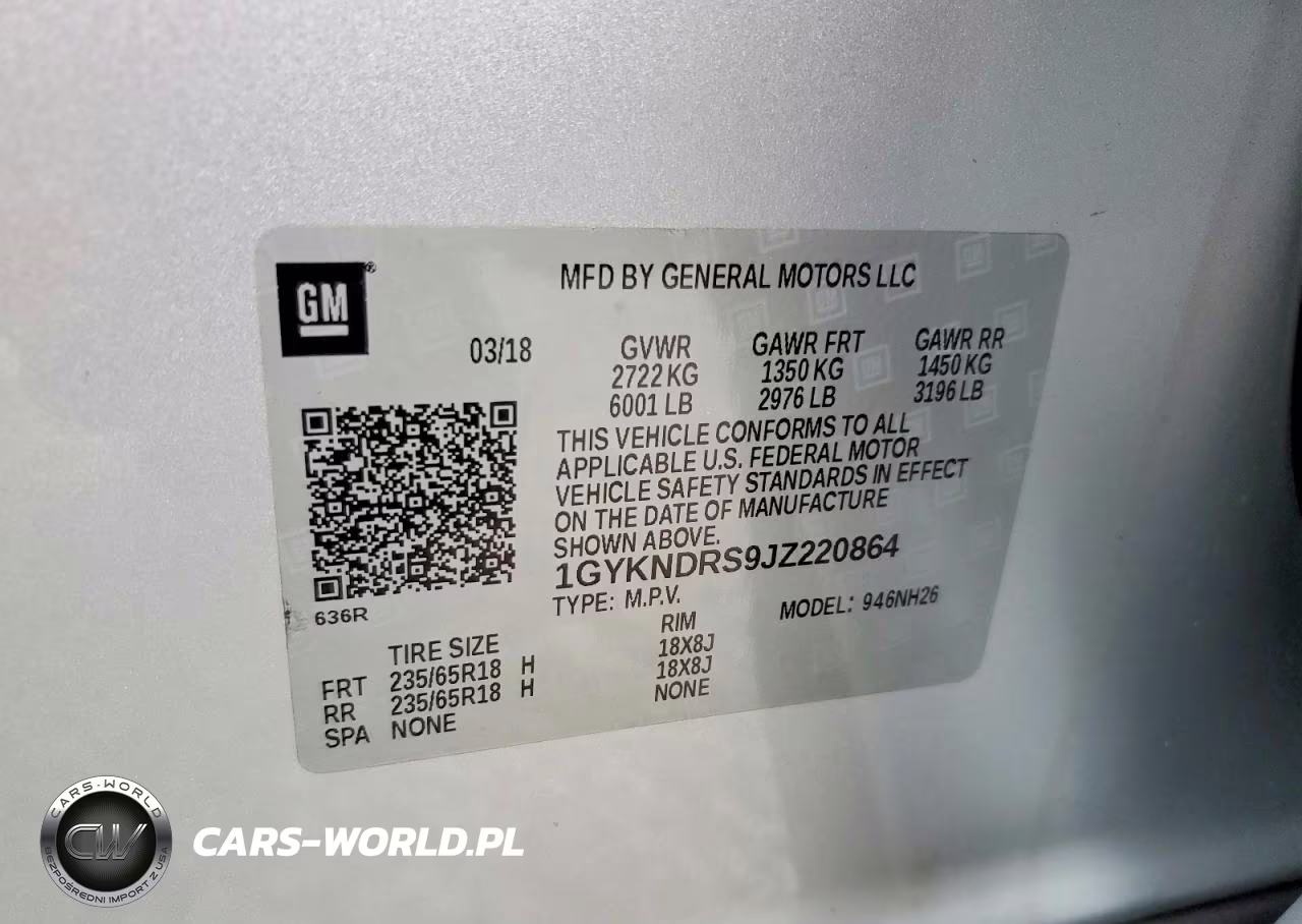2018 Cadillac Xt5 Luxury VIN:1GYKNDRS9JZ220864 - 14