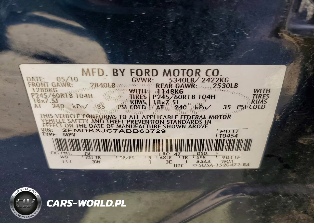 2010 Ford Edge Sel VIN:2FMDK3JC7ABB63729 - 13