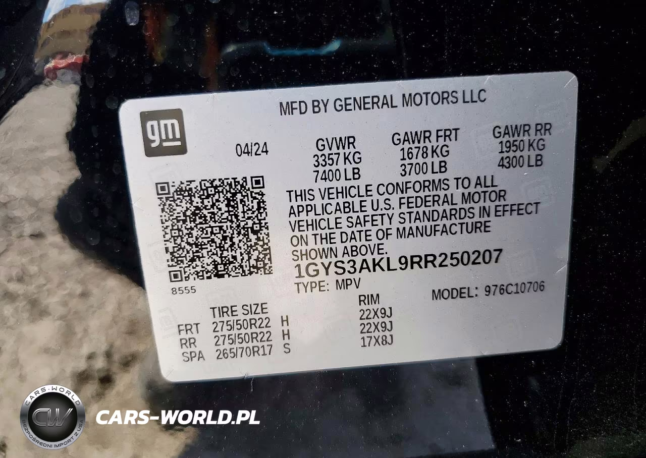 2024 Cadillac Escalade Luxury VIN:1GYS3AKL9RR250207 - 14