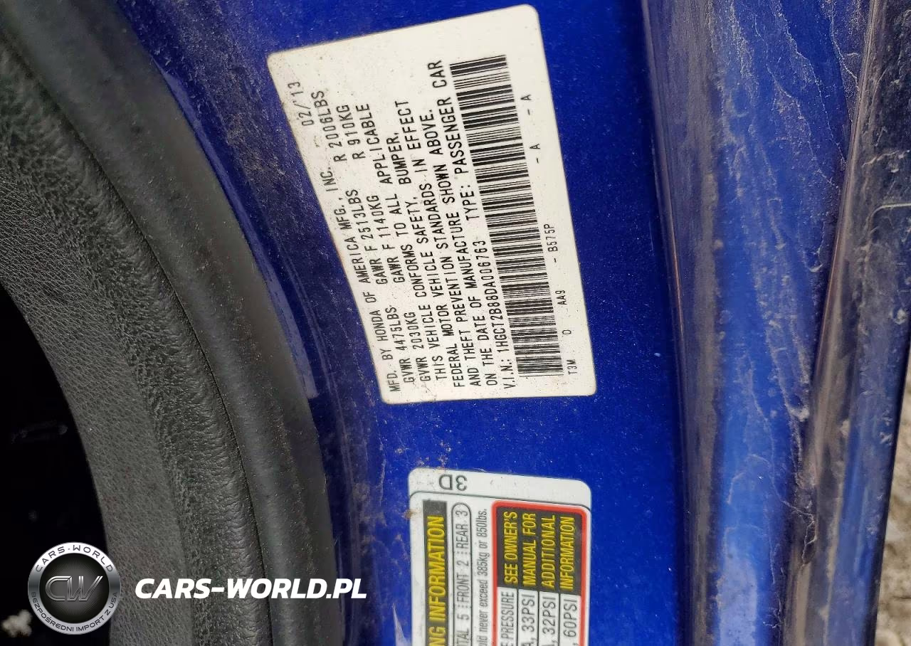 2013 Honda Accord Exl VIN:1HGCT2B88DA006763 - 12