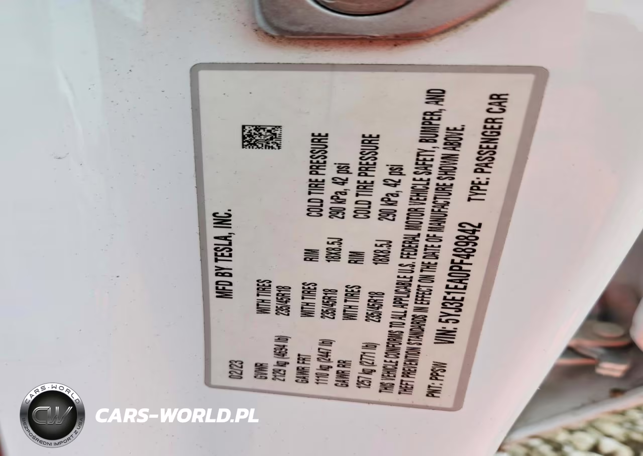 2023 Tesla Model 3 VIN:5YJ3E1EA0PF489842 - 12