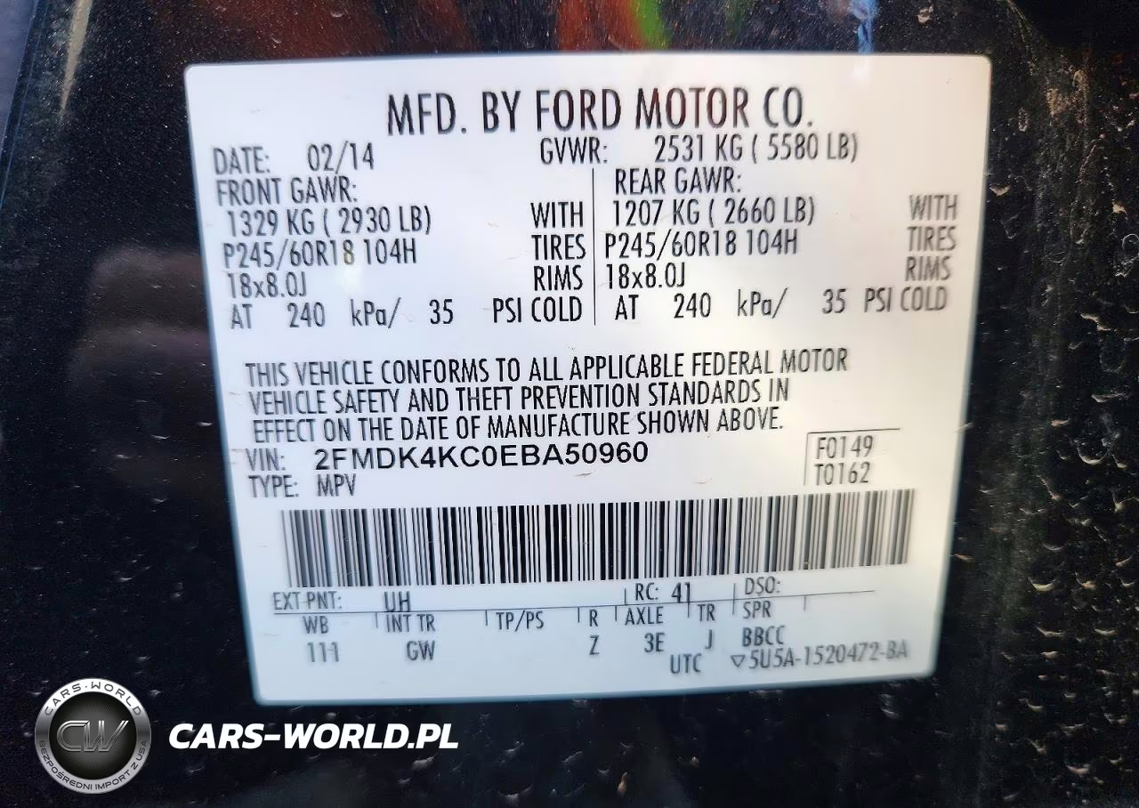 2014 Ford Edge Limited VIN:2FMDK4KC0EBA50960 - 13