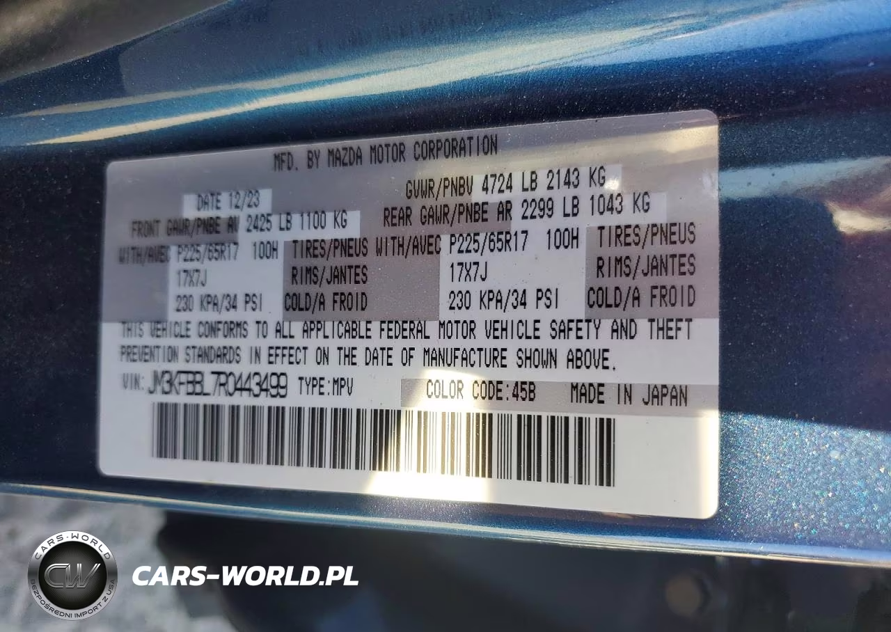 2024 Mazda Cx-5 Select VIN:JM3KFBBL7R0443499 - 13